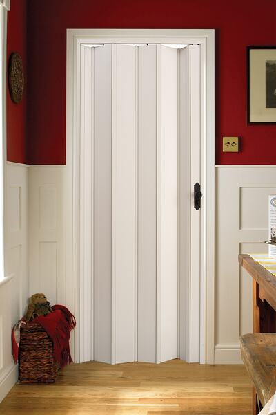 FARAN DEKORASYON 145 X 215 Beyaz Renk Camsız Pvc Akordiyon Katlanır Kapı - Frnakmodel-28