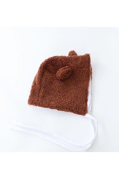 Hi.minitr Teddy Kids Hat Dark Brown
