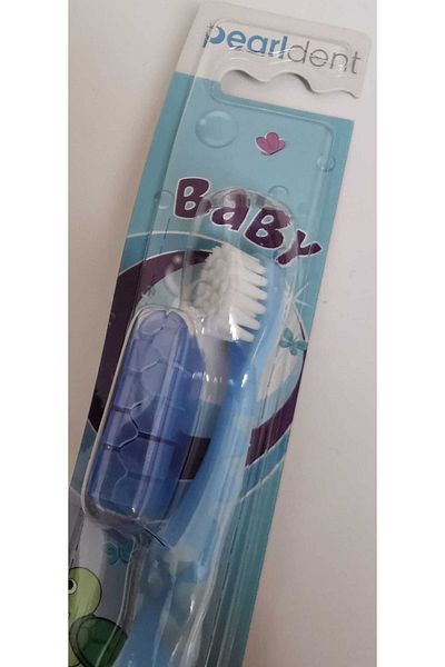 Pearldent Baby Blue 0-3 Years Old Baby Toothbrush Extra Soft (with cover)