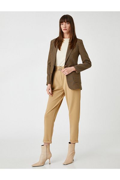 Koton Belted Carrot Trousers