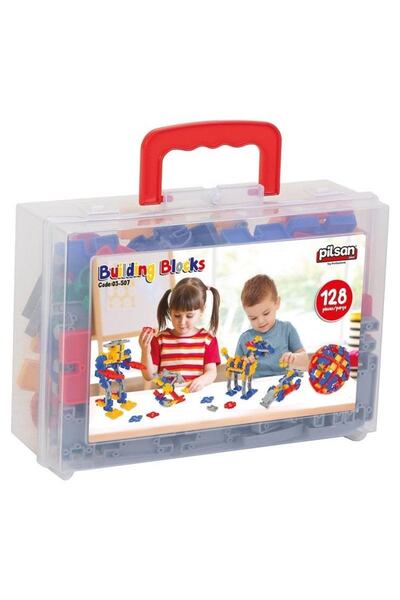 PİLSAN Buıldıng Blocks Çantalı 128 Parça