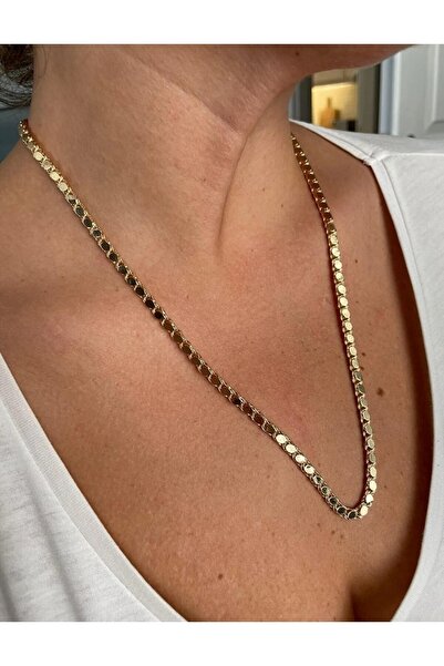 Sevgi Gold İmitasyon 22 Ayar Altın Kaplama Arpa Zincir Kolye