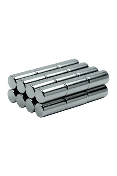 Dünya Magnet 4 Adet 5x10mm Güçlü Silindir Neodyum Mıknatıs (4'lü)