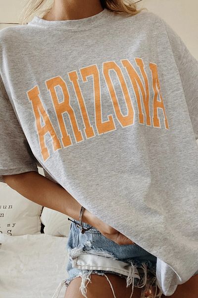 MODAGEN Μπλουζάκι Unisex Grey Arizona με στάμπα Oversize