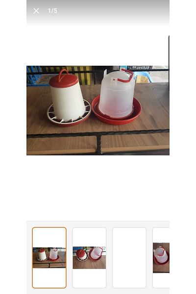 NURDAĞ HIRDAVAT 1.3kg 5 Pieces Chicken Feed Bowl and Water Bowl Shipping