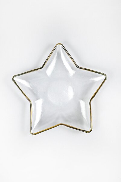 HERITAGE Star Gold Gilded Edge Sauce Bowl Snack Bowl Glass 23.5 cm