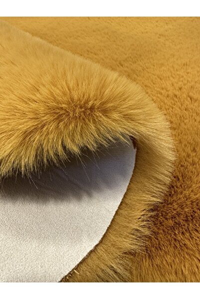 ExtraCarpet Tavşan Tüyü Premium Kalite Tüy Dökmez Halı Hardal