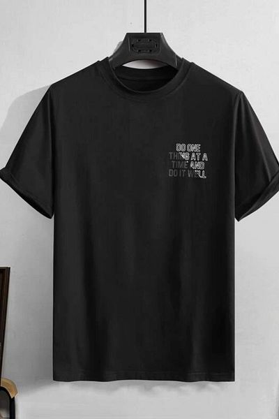 MODAGEN Ανδρικό μπλουζάκι Oversize με στάμπα χωρίς σκληρή αίσθηση