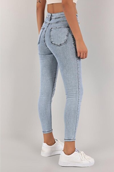 LİMABEL Snow My Baby Non-Fading Blue Snow Skinny Jeans δείχνει λεπτότητα