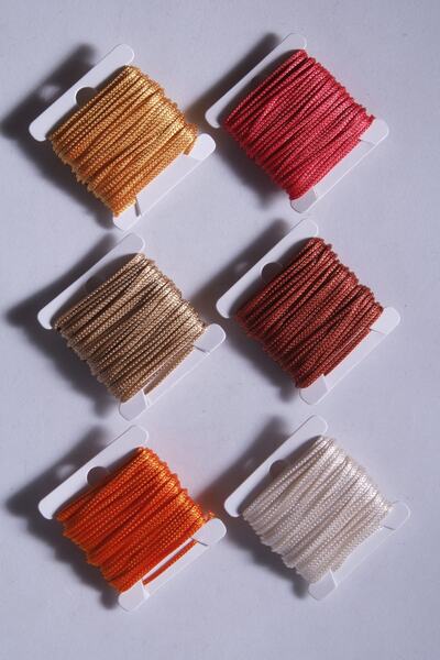 Eskişehir hobi sanat 5 متر 6 ألوان رقيقة المظلة الخيط (إجمالي 30 متر) مكرميه سوار قلادة تصميم المجوهرات الخيط