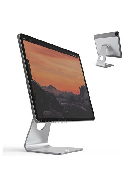 m.tk moveteck Ipad Pro 12.9 Inç Manyetik Magsafe Metalik Ipad Standı Tutucu 360 Derece Dönen