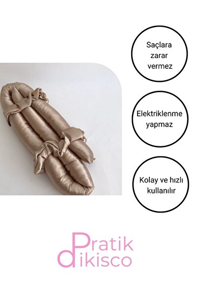 PratikDikisco Фритюрник за коса без нагряване Satin Hair Sausage