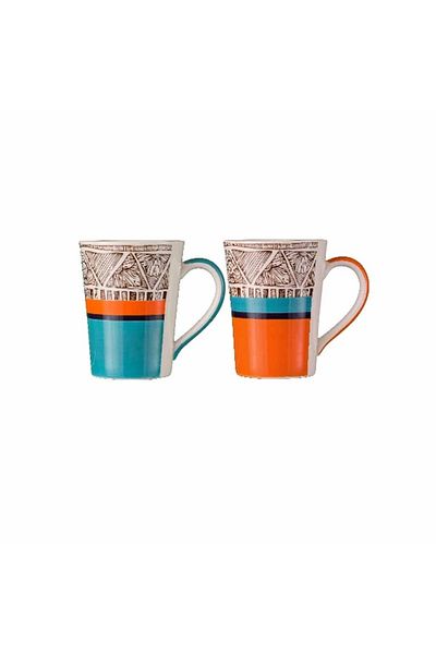 Paşabahçe Set of 10 365 Cc Ceramic Mugs
