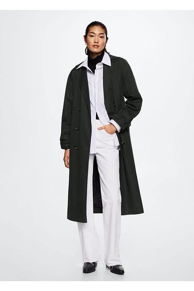 MANGO Woman Oversize Cotton Trench Coat