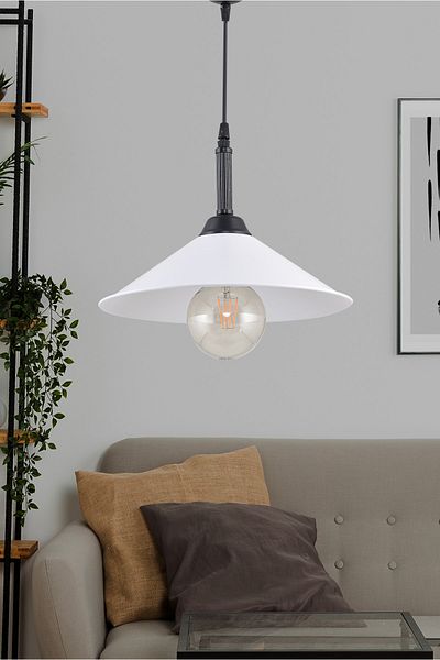 DEDE Single UFO Pendant Lamp Chandelier White Decorative Object