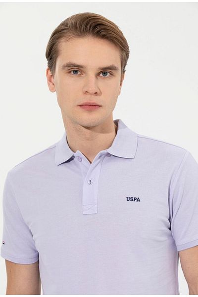 U.S. Polo Assn. Мъжка люлякова тениска с принт