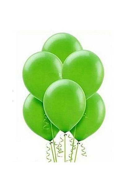 Nest Home Metallic Green Colored Balloon 10 Pieces