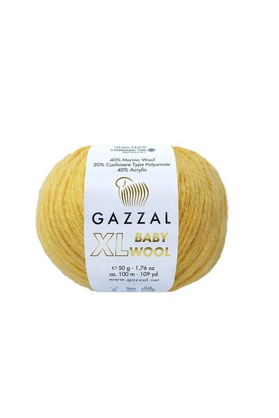 Gazzal Baby Wool XL Πλεκτό Σχοινί Χειρός |   Λεμόνι 812