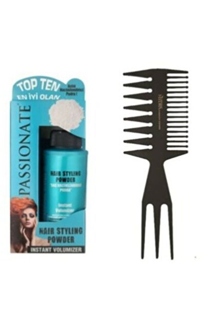 Passionate Mavi Pudra Wax 20 gr + Profesyonel Karbon Şekil Tarak Set