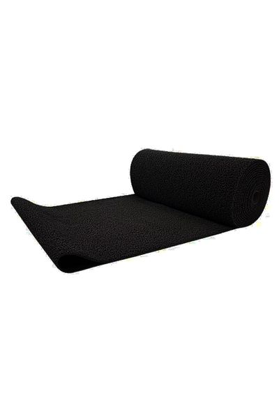 KARMAŞIK PASPAS Non-Slip PVC Mat Z Mat Curly Inside - Outside All Wet Floor (black)