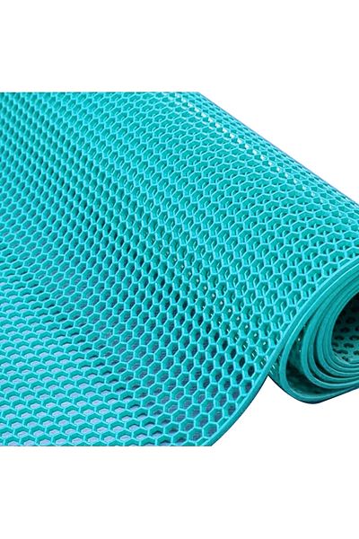 KARMAŞIK PASPAS Non-Slip PVC Mat Z Mat Honey Honeycomb Inside - Outside All Wet Floor (turquoise)