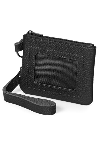 OttoAngelino Angelino Hakiki Deri Fermuarlı Cüzdan Bilek Kayışı - Unisex OT365