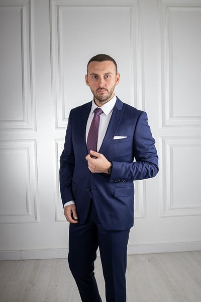 Sarar Interview Tedrick Special Slim Fit Navy Blue Suit