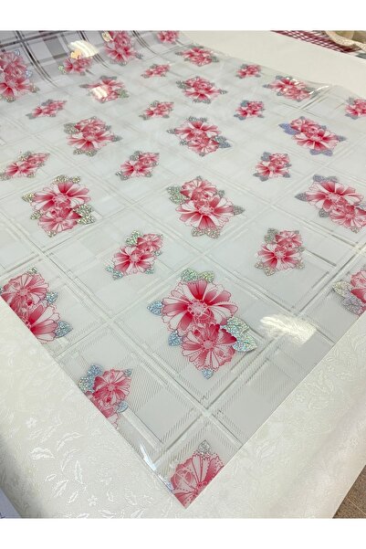 ANTİSAL Şeffaf Pvc Desenli Masa Örtüsü 1,4 mm En 80 cm