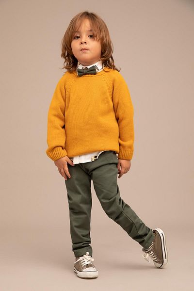 DeFacto Baby Boy Regular Fit Crew Neck Acrylic Knitwear Sweater
