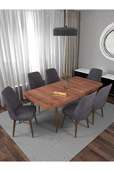 Kaffahome Riff Serisi Sümela 80x130 Açılır Masa Yemek Masası Mutfak Masası Ma...