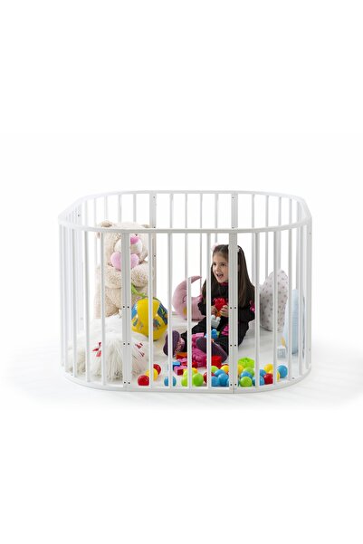 Bamgidoo Ahşap Beşik (BEBEĞİNİZ İLE BÜYÜYEN BEŞİK) Beyaz Sarı Yıldız Uyku Seti Yatak Tekerlekli