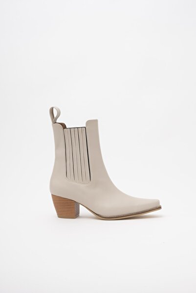 AYAKKABI PRENSİ Gudit Rubber Detailed Beige Matte 5 εκ. Γυναικείες Μπότες & Μ...