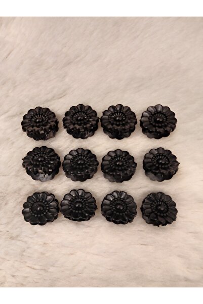 Ayenci 12 bucăți mini agrafă de păr pentru haine cu model de margarete negre