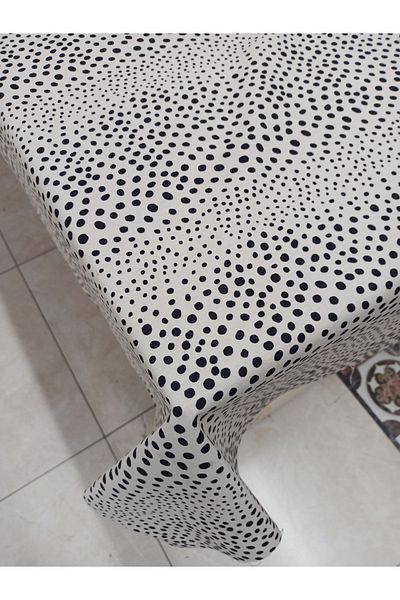 Ateşler Manifatura Față de masă din material fără griji Black Dot