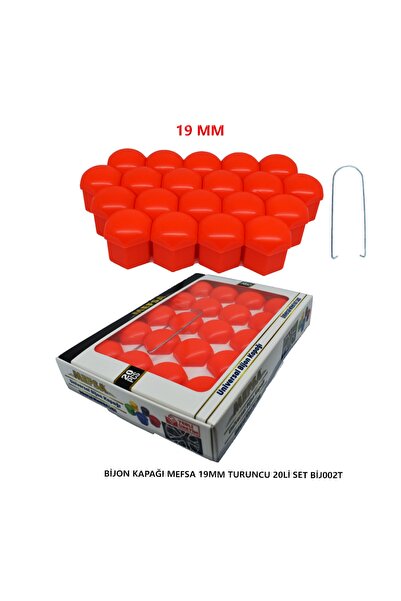 REPLAX Bijon Kapağı Düz 19 Mm Turuncu 20 Li Set