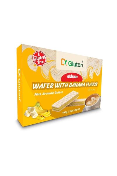 Dr.Gluten Glutensiz Gofret Muz Aromalı 100 G