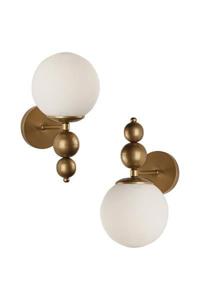 VEDA AVİZE Venus 2-Piece Wall Sconce Antique Model - Antique White Glass - Modern Wall Sconce