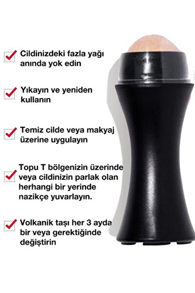 organiflex Yağ Emici - Matlaştırıcı Volkanik Taş Roller