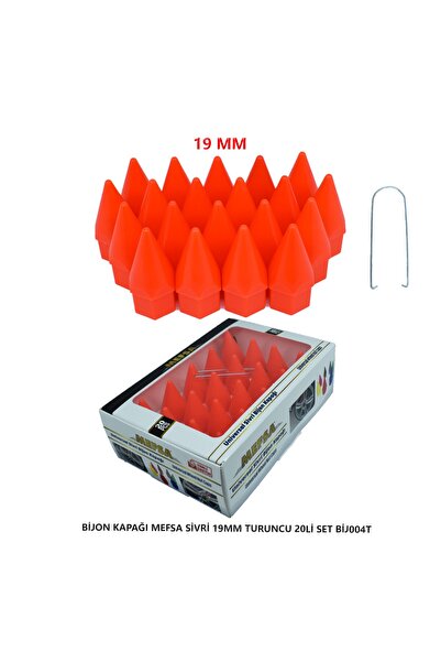REPLAX Bijon Kapağı Sivri 19 Mm Turuncu 20 Li Set