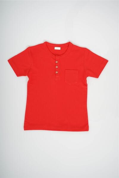 MİNİKO KİDS Boy's Pocket Model Buttoned Cotton Shorts Suit