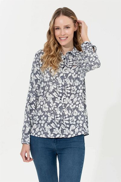 U.S. Polo Assn. Cămașă de damă bleumarin cu mânecă lungă