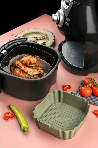 Mutfak Köşesi Airfryer Silicone Cooking Container Compatible with All Airfryers