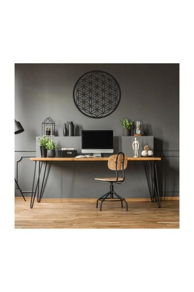 karakoç eğitim araçları Ahşap Yaşam Çiçeği Kutsal Geometri Dekoratif Tablo