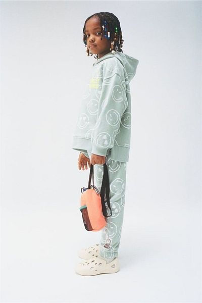 MİNİKO KİDS Girl's Hooded Smiley Smiling Face Tracksuit Set