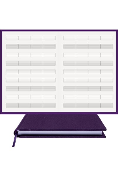 BİDEFTER كتاب موسيقى (خطوط مقطوعة بدون مفتاح) 100% صناعة يدوية، خياطة يدوية (...