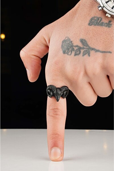 The Collection Koç Model Model Ayarlanabilir Siyah Yüzük