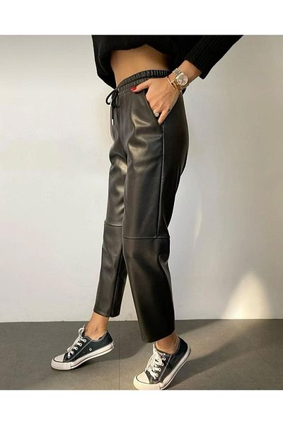 MODA SERYA Doppeltaschen-Lederhose für Damen