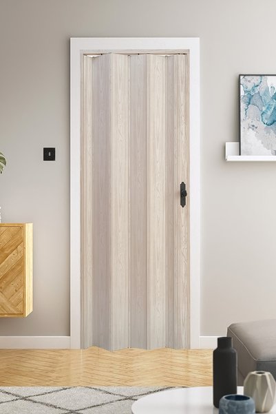 FARAN DEKORASYON 87 X 230 Akçaağaç Renk Camsız Pvc Akordiyon Katlanır Kapı - Frnakmodel-111