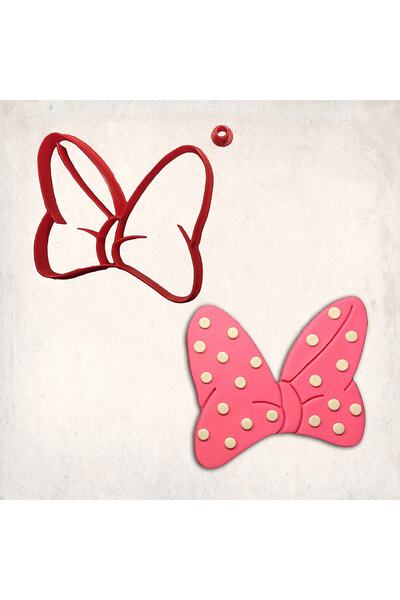 Genel Markalar Minnie Mouse Fiyonk Detay Kurabiye Kalıp Seti 2’li