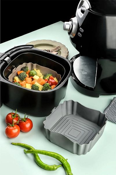 Mutfak Köşesi حاوية طهي من السيليكون لجهاز Airfryer متوافقة مع جميع أجهزة Airfryer